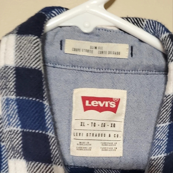 Levi’s Men's Size XL Slim Fit Plaid Button Front Shirt Heavyweight Shacket - Picture 2 of 4